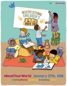 The Official Multicultural Chilren's Book Day 2018 Poster courtesy of author/illustrator Aram Kim